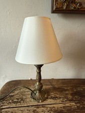 Vintage French Petite Table Lamp Ornate Brass Boudoir Lamp