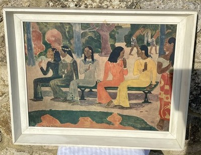 Paul Gaugain Ta Matete We Shall Not Go To Market Today Vintage Art Print 50 s