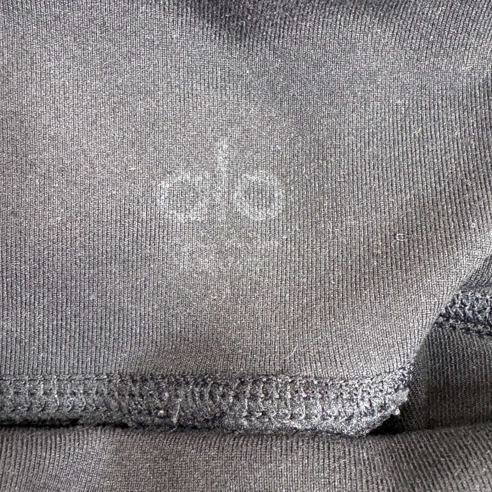 Legging ALO Cintura Alta Mixto Moto Imitación Cuero Malla Negro Mujer Pequeño Foto 3 de 4