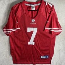 Colin Kaepernick 49er Reebok Jersey Youth 18/20 XL Red Distressed 3807