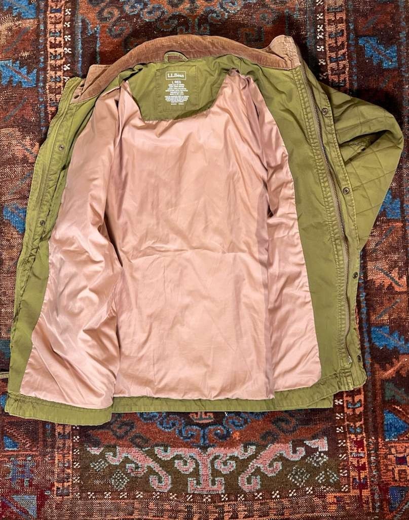 LL BEAN Button Zip down Primaloft Lining Barn Qui… - image 3