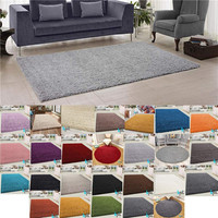 Fluffy Rugs Anti-Slip Large Shaggy Rug Bedroom Living Room Soft Carpet Floor Mat
