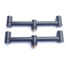 2 X Mini Short Black Buzz Bars 15cm 6INCH Carp Coarse Fishing Tackle for 2 Rods 