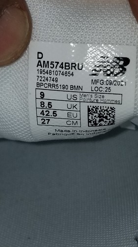 "New Balance 574 All Coast ""Blanco Azul"" (AM574BRU) Para Hombre Talla 9 🙂 - Imagen 7 de 16