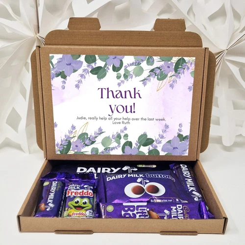 PERSONALISIERTE Cadbury Dairy Milk SCHOKOLADE GESCHENKBOX KORB GESCHENK Geburtstag - Bild 5 von 5