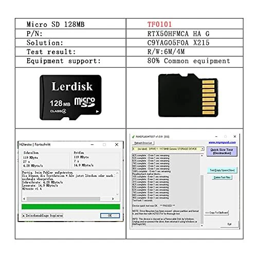Lerdisk Factory Wholesale Micro SD Card 128MB Pack of 10 in Bulk Small Capaci... - Image 2 of 4