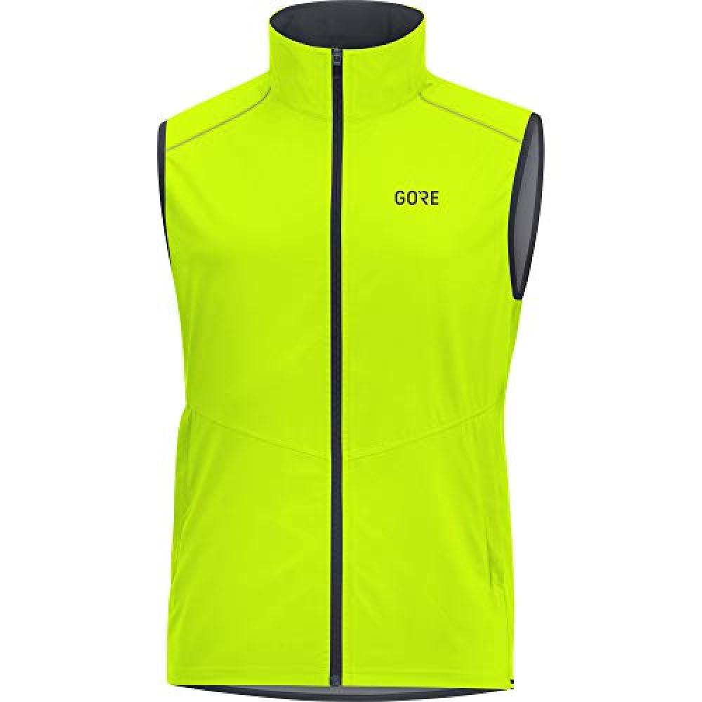 (TG. S) GORE Wear R3 Gilet da uomo GORE WINDSTOPPER, S, Giallo neon - NUOVO