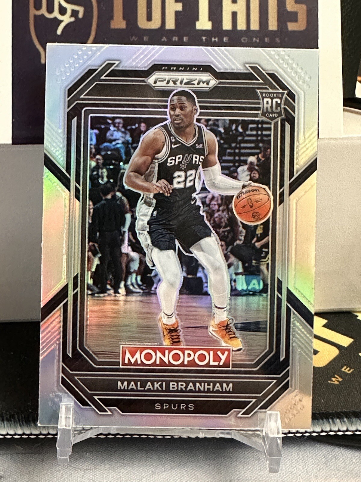 2022-23 Prizm Malaki Branham Rookie Silver Prizm Monopoly #81 NBA Spurs RC