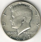 USA - 1967P - Kennedy ½ $ - Silver - No Mint Mark - #14128RG