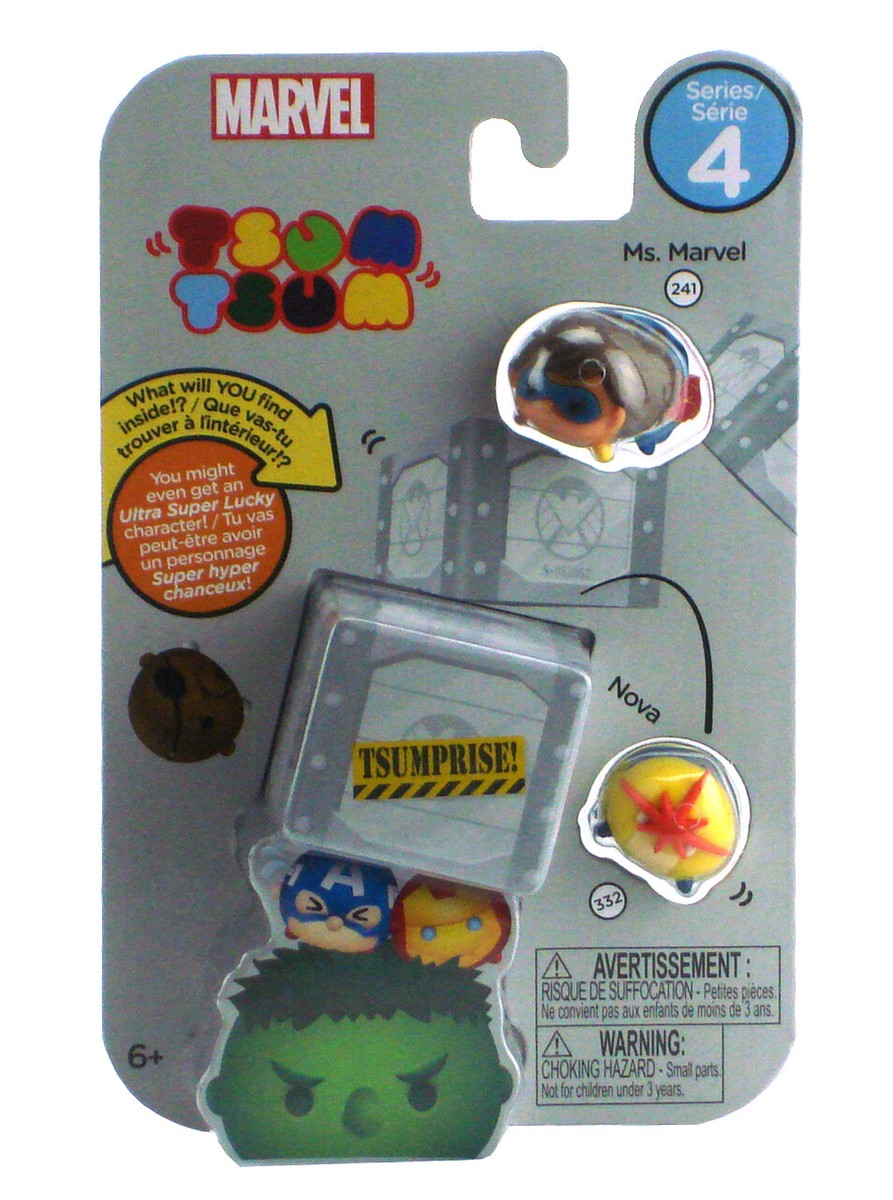 Tsum Tsum Marvel Mystery 3-Pack Ms. Marvel & Nova Series 4 Disney