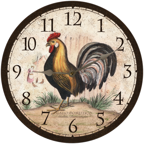 Rustic Rooster Wall Clock - Picture 12 of 13