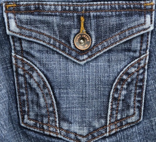 Pantalones de mezclilla para mujer DKNY de altura media pierna recta con solapa elástica bolsillo talla 8 (30x29) - Imagen 11 de 11