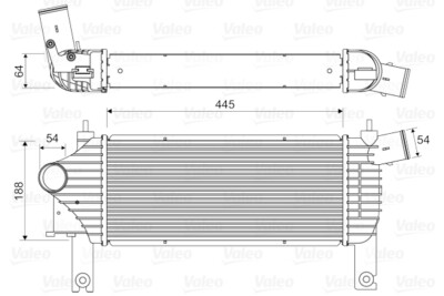 Valeo 818608 intercooler, charger for Nissan