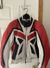 Xpert Sport  X-2000 Series Motorcycle Jacket, Size 42, Red, White and Black