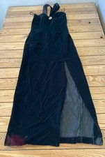 Vintage Dave Johnny Women s Velvet sleeveless gown size 8 Forest Green BF