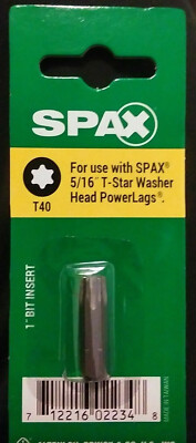5/16 star drill bit SPAX T40 T-STAR DRILL BIT