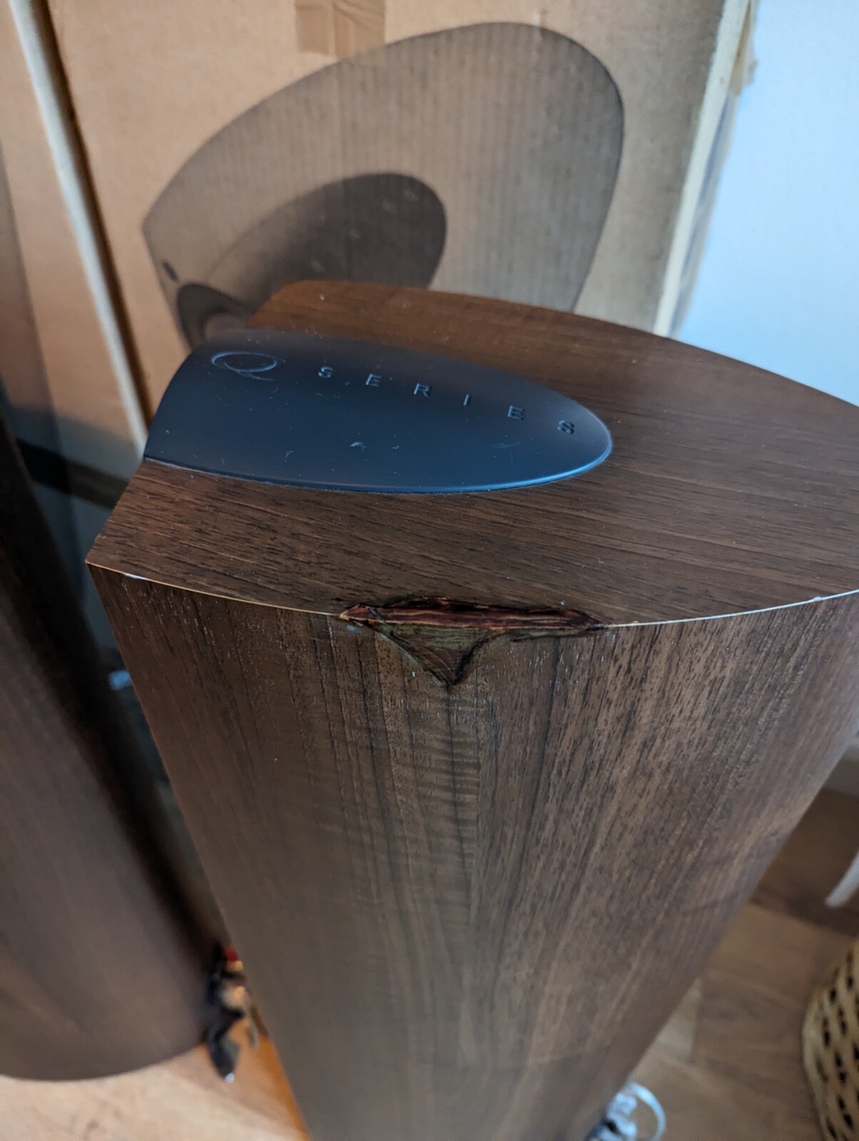 Kef iQ5 SE Floorstanding speakers walnut finish eBay