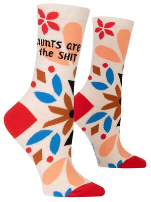 Blue Q - Tanten sind der Sh** - Crew-Socken für Damen Neuheit 4-9 lustig geheimer Weihnachtsmann