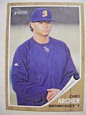 CHRIS ARCHER 2011 Topps Heritage Minors baseball card 3 TAMPA RAYS ROOKIE RC QTY