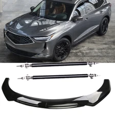 Glossy Black Front Bumper Chin Lip Spoiler Body Kit For Acura MDX SUV Polyureth
