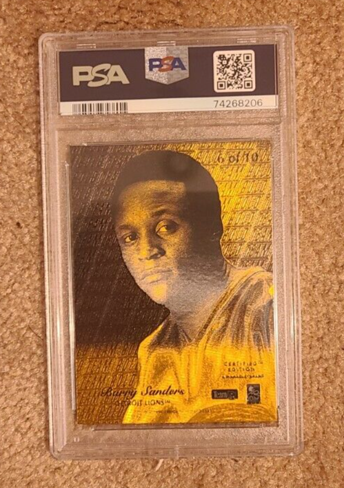1995 Select Certified Gold Team Barry Sanders #6 PSA 9 MINT Low