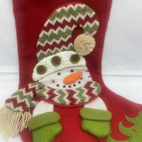 Snowman Christmas Stocking Holiday Fireplace Home Decor - Picture 2 of 5