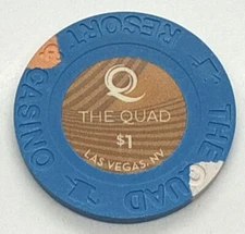 The Quad $1 Total Rewards Las Vegas Nevada Gaming Poker Casino Chip 2012-2014