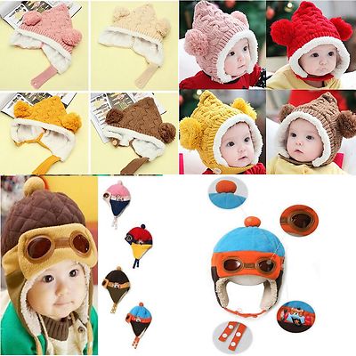 Kindermütze Beanie Mütze mit Fell gestrickt Hat Warme Mütze Kidshat Wintermütze