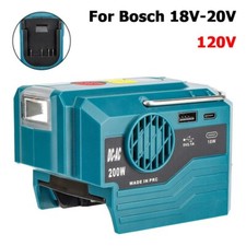 Caricabatteria Power Bank Inverter Portatile 120V 220V 200W per Batteria Bosch 18V Li-ion