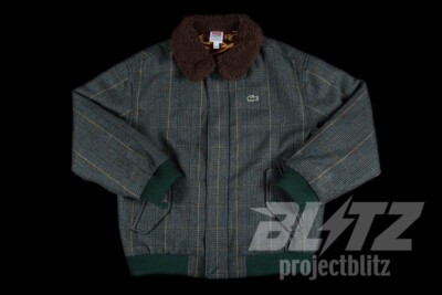 FW19 SUPREME LACOSTE WOOL BOMBER JACKET PLAID SIZE S 2019 | eBay