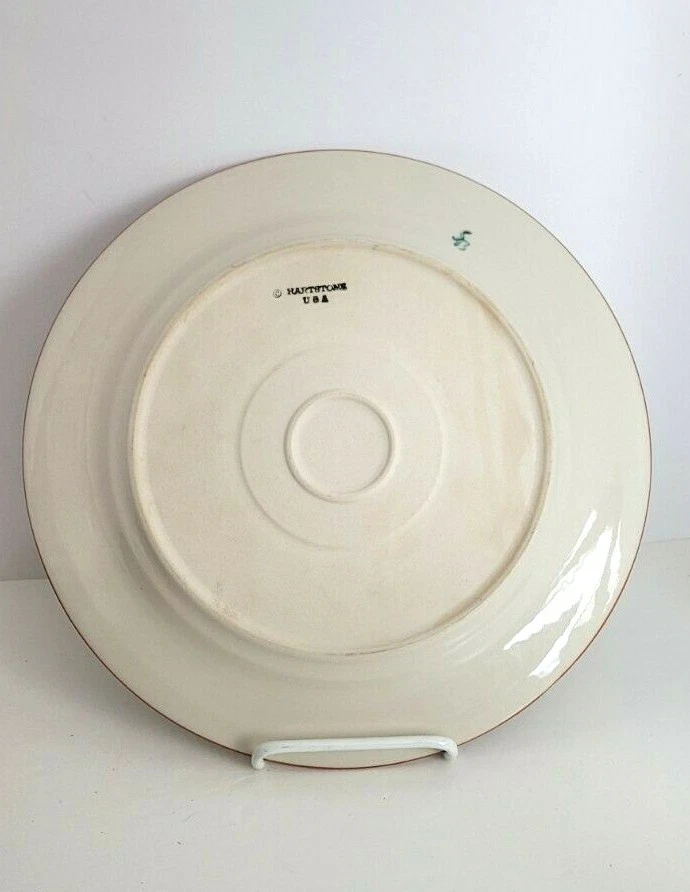 Plato de Cena Hartstone Cheyenne Estilo Azteca Patrón Firmado Pintado a Mano 11" Foto 2 de 4