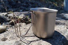 US Feldflaschenbecher Canteen Cup Edelstahl neu Becher f. Feldflasche Army Armee