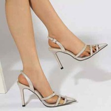 Decolte Scarpe Donna 10.5 cm Oro Cinturino Eleganti Pelle Sintetica 75220