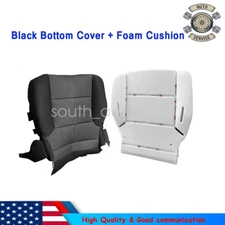 Driver Bottom Cloth Seat Cover Black Foam Pad For 15-19 Chevy Silverado Sierra