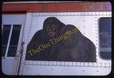 Ringling Bros Circus Passenger Car Gorilla Art Painting 1940s 35mm Slide Train