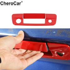 Red Rear Door Tailgate Handle Cover Trim Decoration For Dodge RAM 1500 2010-2017
