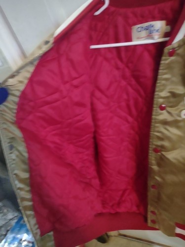 Vintage Chalk Line San Francisco 49ers Forty Niners Gold Satin Jacket L LARGE - Picture 16 of 23