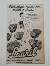 Clipping Pubblicità Advertising 1954 LAURIL Lava più Bianco e Ravviva i Colori