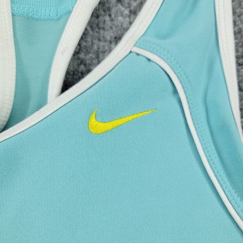 Camiseta sin mangas Nike para mujer pequeña azul ropa deportiva sin mangas sujetador forro elástico - Imagen 3 de 13