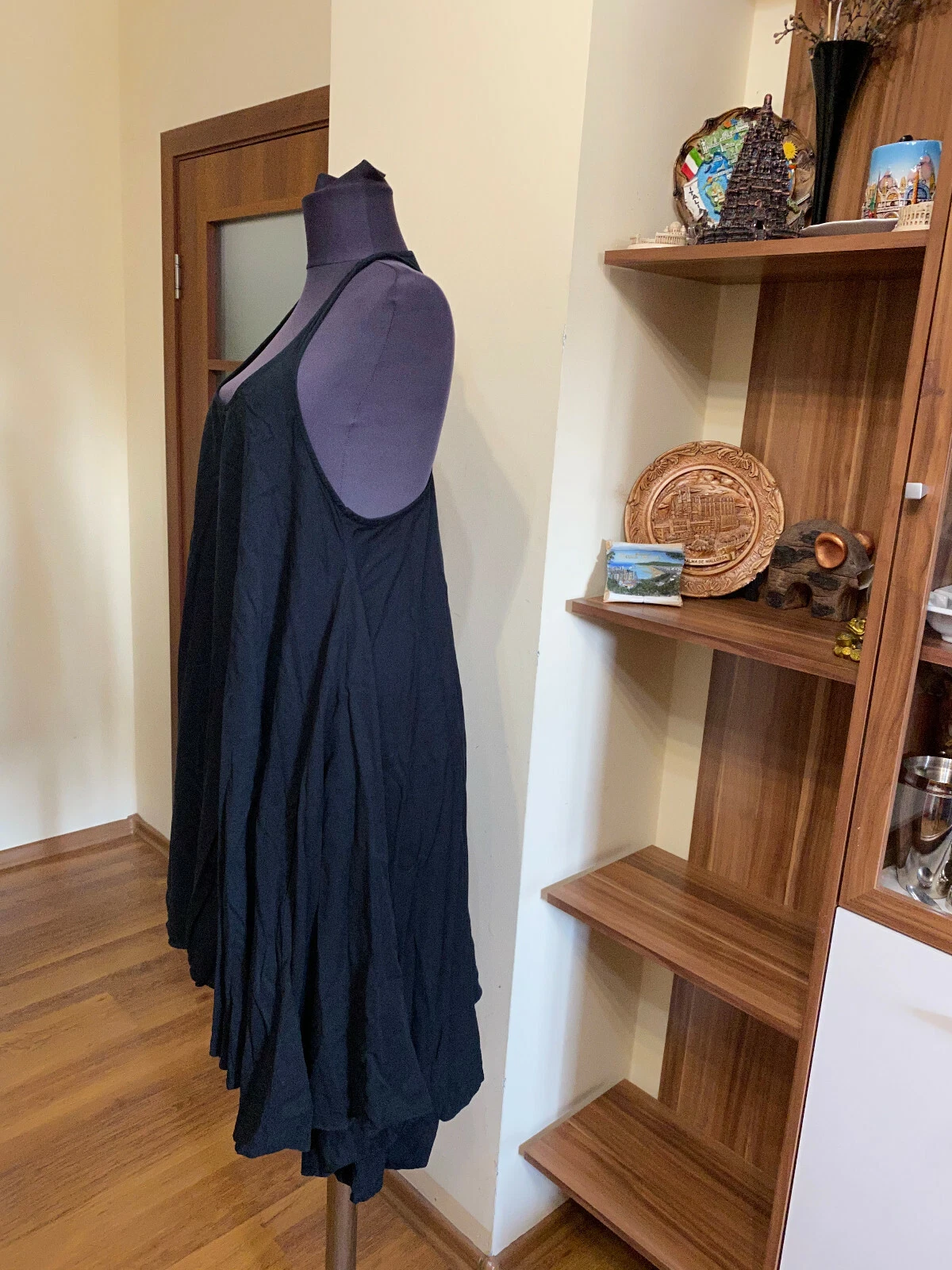 ACNE STUDIOS ABITO MODAL ACNE JERSEY NERO RACER SCHIENA SVASATA TENDA MANICO TAGLIA 36