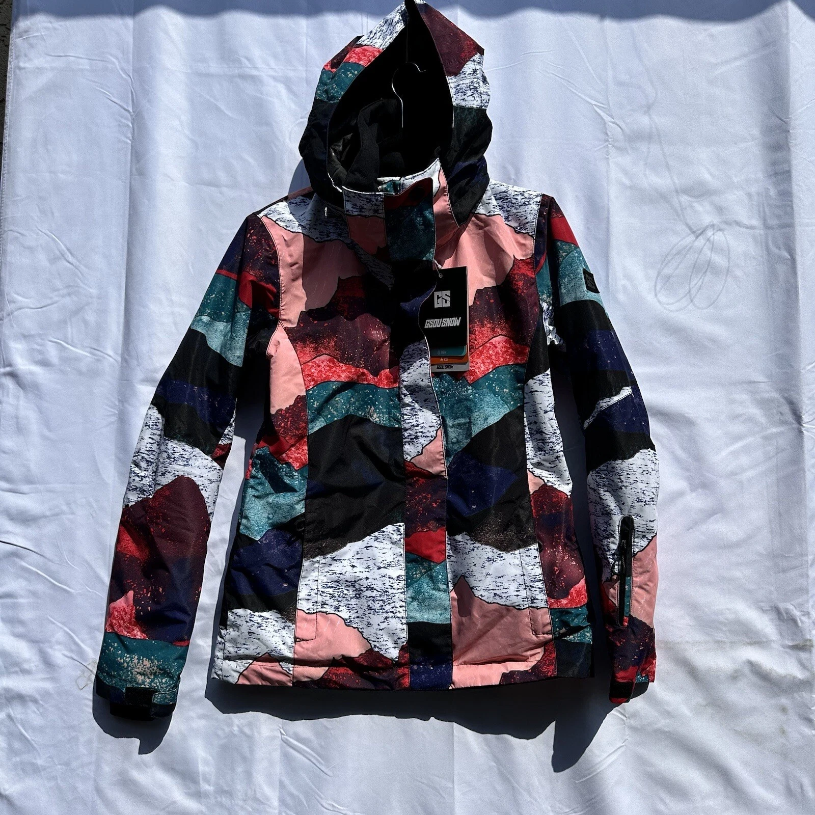 Gsou Snow Women's Colorful High Waterproof Windproof Ski Snowboard Jacket XS