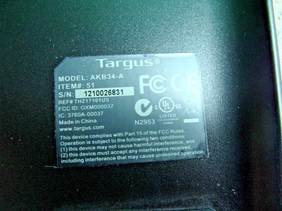 Funda Carcasa Tablet Targus Bluetooth Teclado Folio AKB34-A Foto 4 de 4