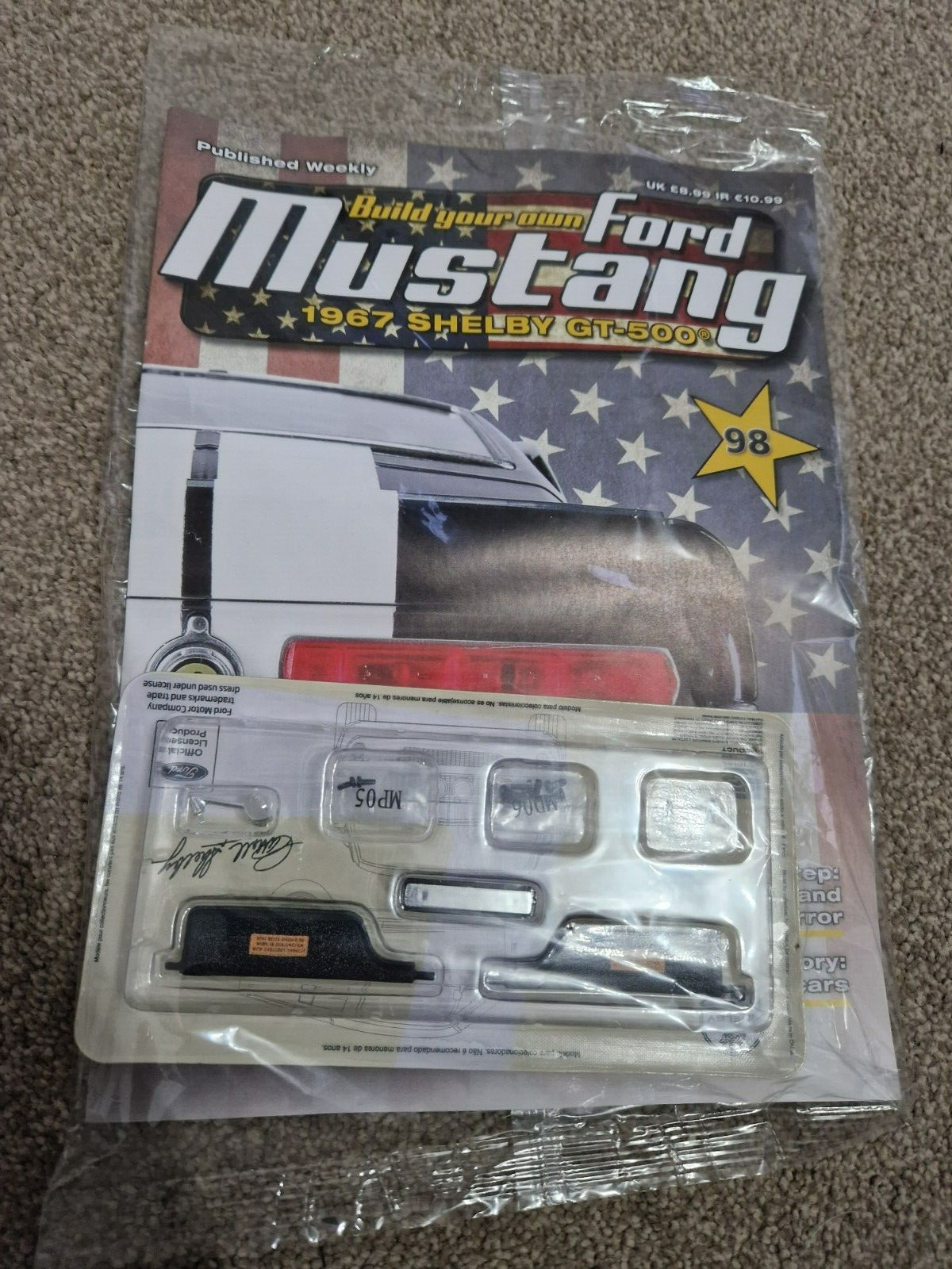 1/8 DEAGOSTINI BUILD YOUR OWN FORD MUSTANG 1967 SHELBY GT-500 ISSUE 98 INC PART
