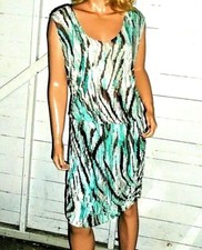 Guess Los Angeles Teal Beige Dress M