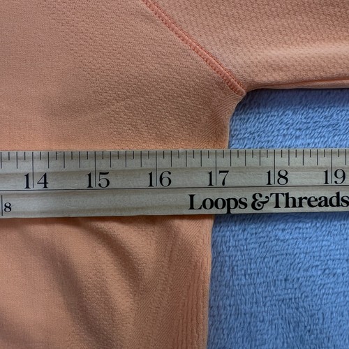 Athleta Girl Power Up Top Seamless Long Sleeve Girls XL Orange Stretch Comfy - Picture 9 of 11