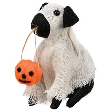 Black Lab Halloween Ghost Felt Ornament