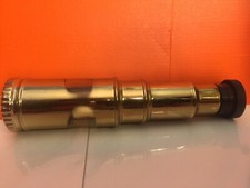 ANTIQUE GOLDEN GLASS 8" TELESCOPE PERFUME COLONGE BOTTLE GOLD LIGHTHOUSE DESIGN