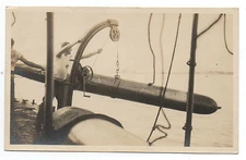 WWI RPPC Postcard Bringing the Torpedo on Deck after Firing
