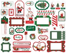 ECHO PARK PAPER CO. CARTA BELLA FRAMES  TAGS DEAR SANTA