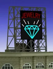 Miller Engineering 338970 N/Z Scale Jewelry Rooftop Sign Illuminated Sign